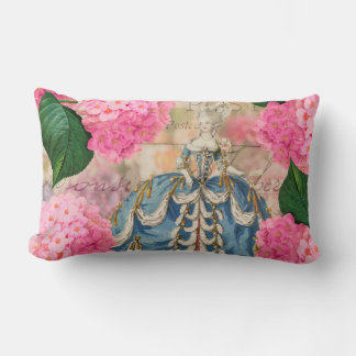 Marie Antoinette Pink Hydrangeas Lumbar Pillow Kussen