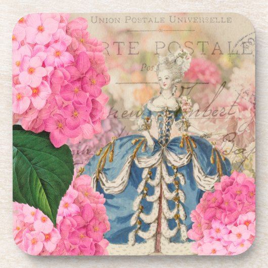 Marie Antoinette Pink Hydrangeas Onderzetters (Voorkant)