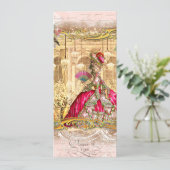 Marie Antoinette Pink Party in Versailles Kaart (Staand voorkant)