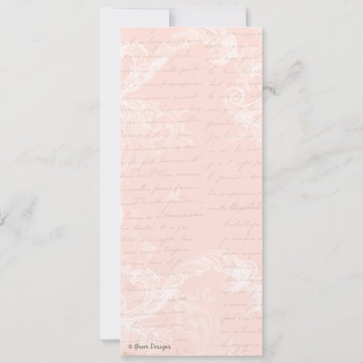 Marie Antoinette Pink Party in Versailles Kaart (Achterkant)