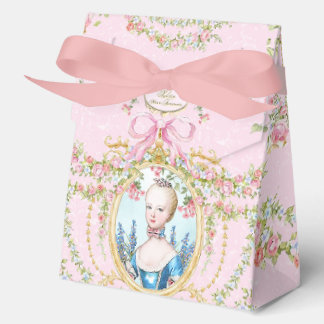 Marie Antoinette pink rose frame Bedankdoosjes