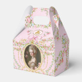 Marie Antoinette pink rose frame favor box Bedankdoosjes (Achterkant)