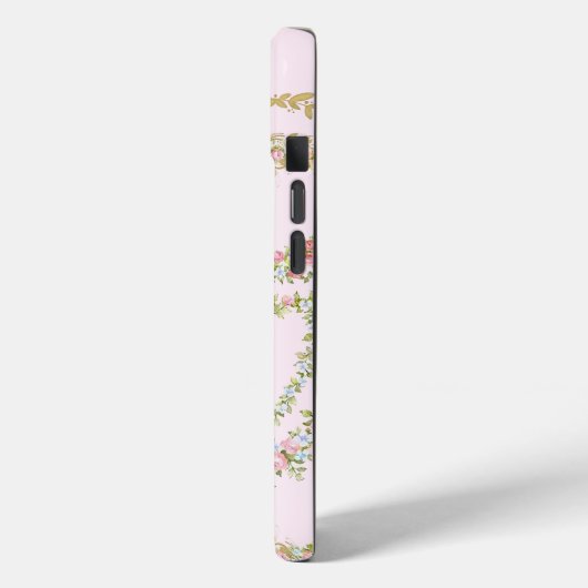 Marie Antoinette pink rose frame iphone Case-Mate iPhone Case (Achterkant / Links)