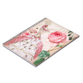 Marie Antoinette Pink  Rozen notebook Notitieboek (Linkerzijde)