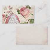 Marie Antoinette Pink  Rozen Visitekaartjes (Voorkant / Achterkant)