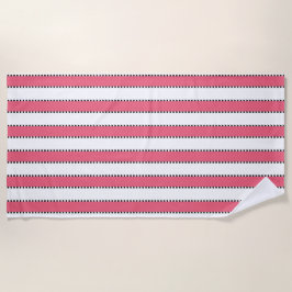 Marie Antoinette Pink Stripe Beach Towel Strandlaken