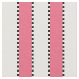 Marie Antoinette Pink Stripe met zwarte cheques Stof