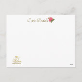 Marie Antoinette pink tree Roses cat Christmas Feestdagenkaart (Achterkant)