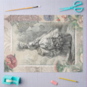Marie Antoinette Pink Waterverf Flowers Decoupage Tissuepapier (Craft)