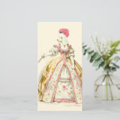 Marie Antoinette Poodle Mode Bord Stationery (Staand voorkant)