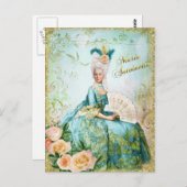 Marie Antoinette Portret Briefkaart Smaragdtuin (Voorkant / Achterkant)
