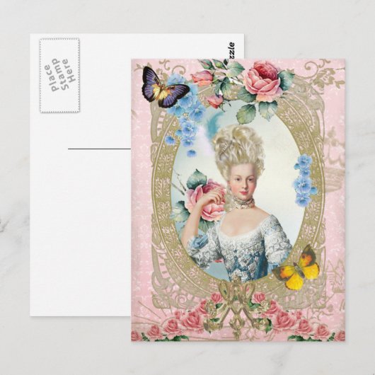 Marie Antoinette Portret Briefkaart Versailles (Voorkant / Achterkant)