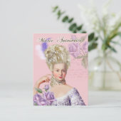 Marie Antoinette Portret Geplaatst in lavendel Briefkaart (Staand voorkant)