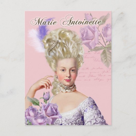 Marie Antoinette Portret Geplaatst in lavendel Briefkaart (Voorkant)