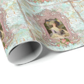 Marie Antoinette Portret in het roze Cadeaupapier (Rol Hoek)