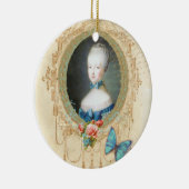 Marie Antoinette Portret Kerstannament Keramisch Ornament (Rechts)