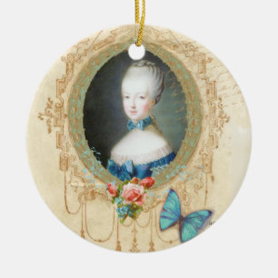 Marie Antoinette Portret Kerstannament Keramisch Ornament