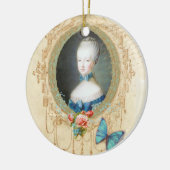 Marie Antoinette Portret Kerstannament Keramisch Ornament (Links)