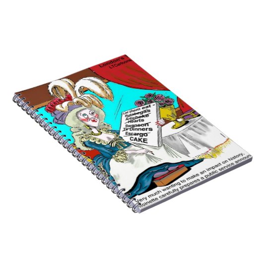 Marie Antoinette Public Service Announement Funny Notitieboek (Rechterzijde)