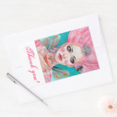 Marie Antoinette Queen Bee dank u stickers (Envelop)