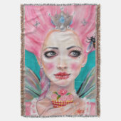 Marie Antoinette Queen Bee Laat ze cake eten Deken (Voorkant Verticaal)