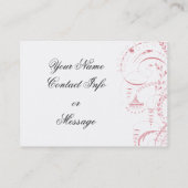 Marie Antoinette Red & White Toile Visitekaartjes (Achterkant)