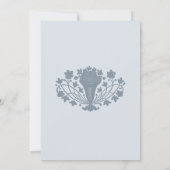 Marie Antoinette Rococo Blue Save the Date Kaart (Achterkant)