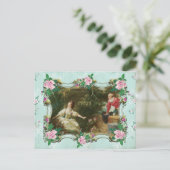 Marie Antoinette Rococo Fragonard Green postcard Briefkaart (Staand voorkant)