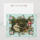 Marie Antoinette Rococo Fragonard Green postcard Briefkaart (Voorkant / Achterkant)
