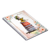 Marie Antoinette Rococo Mode Design, Flowers Notitieboek (Rechterzijde)