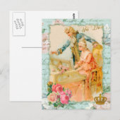 Marie Antoinette Rococo Piano Briefkaart (Voorkant / Achterkant)