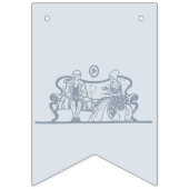 Marie Antoinette Rococo Stoffig Blauw Bruiloft Vlaggetjes (Eerste vlag)