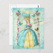 Marie Antoinette Romantic Mint Dream Briefkaart (Voorkant / Achterkant)