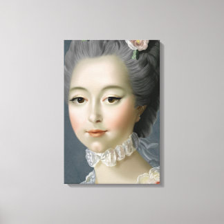 Marie Antoinette – Romantic Rococo Portrait Canvas Afdruk