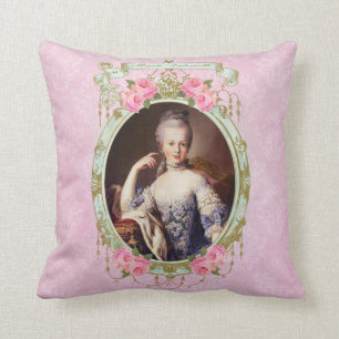 Marie Antoinette Roos Pink Damask Pillow kussen
