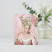 Marie Antoinette RosePink Portrait Briefkaart (Staand voorkant)