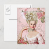 Marie Antoinette RosePink Portrait Briefkaart (Voorkant / Achterkant)