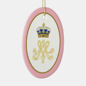Marie Antoinette Royal Monogram Keramisch Ornament (Rechts)