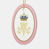 Marie Antoinette Royal Monogram Keramisch Ornament (Links)
