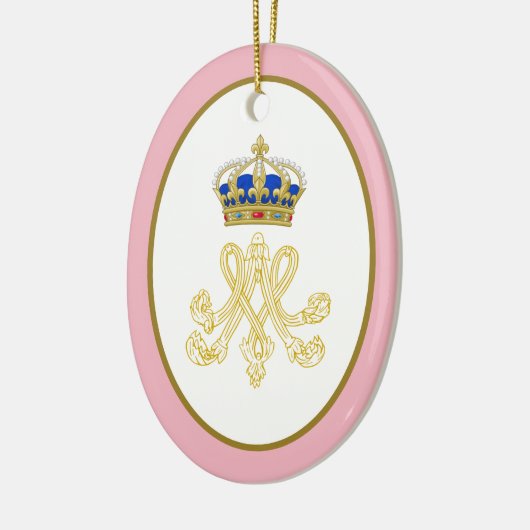 Marie Antoinette Royal Monogram Keramisch Ornament (Links)