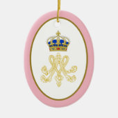 Marie Antoinette Royal Monogram Keramisch Ornament (Voorkant)