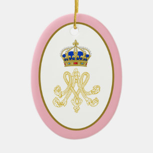 Marie Antoinette Royal Monogram Keramisch Ornament