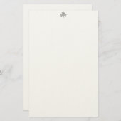 Marie Antoinette – Royal Monogram – Shabby chic Briefpapier (Voorkant / Achterkant)