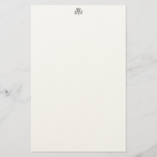 Marie Antoinette – Royal Monogram – Shabby chic Briefpapier (Voorkant)