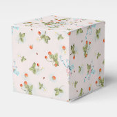 Marie Antoinette Roze Favor Doosje Kleine Aardbei (Voorkant Zijde)