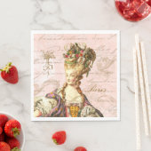 Marie Antoinette Roze Franse Script Party Servette Servet (Insitu)