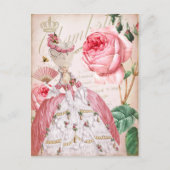 Marie Antoinette Roze  Rozen Briefkaart (Voorkant)