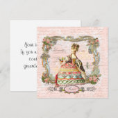 Marie Antoinette Roze Rozen in Parijs Nodigen Uit Kaart (Voorkant / Achterkant)