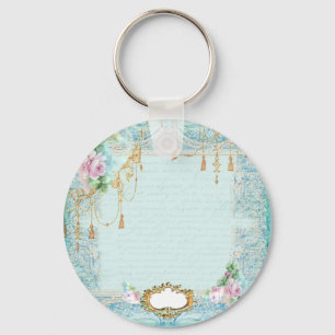 Marie Antoinette-Rozen en Lace-kaarsen Sleutelhanger