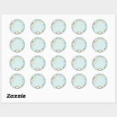 Marie Antoinette Rozen en Lace Stationery/Kaarten Ronde Sticker (Vel)